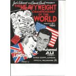 The Heavyweight Championship of the World August 6th, 1966 programme. Good Condition. All signed