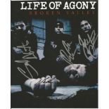 Life Of Agony Metal Band hand signed 10x8 photo. This beautiful hand signed photo depicts heavy