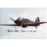 Hurricane Fighter Pilot 8x12 Inch Photo Of A Hurricane Signed By Warrant Officer Terence Kelly. As A