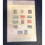 British commonwealth Royal visit 1953/54 stamp collection. 26 stamps mint and used on loose album