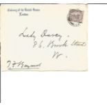 Thomas Francis Bayard signed 1911 envelope front Embassy of the United States London stationary.