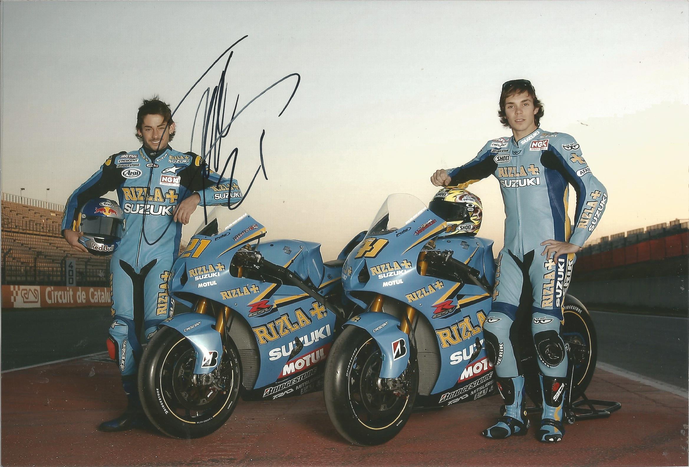 Motor Cycle Racing John Hopper Hopkins signed 12x8 colour photo. Good Condition. All signed pieces