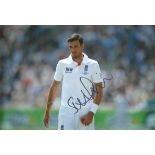 Steven Finn Signed England Cricket 8x12 Photo. Good Condition. All signed pieces come with a