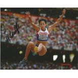 Katarina Johnson-Thompson Signed Athletics 8x10 Photo. Good Condition. All signed pieces come with a