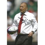 Eddie Jones Signed England Rugby 8x12 Photo. Good Condition. All signed pieces come with a