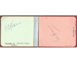 Vintage 1950 s entertainment autograph book. 14+ signatures. Some of names included are Rex