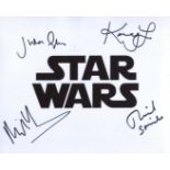 Star Wars 8x10 Star Wars Photo Signed By Four Actors Who Have Appeared In The Films, Including