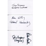 Star Wars Collection Of Three 5x3 Inch White Cards Each Signed By An Actor Who Has Appeared In