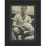 Football Eddie Stuart signed b/w newspaper photo. Mounted to approx size 16x12. Good Condition.