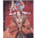 Glenda Jackson signed 10 8 photo in character as Elizabeth I. Good Condition. All signed pieces come