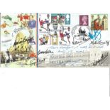 Multi signed FDC. Signed by Bobby Charlton, Gordon Banks, Ray Wilson, Jack Charlton, Roger Hunt,