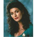 Marina Sirtis Actress Signed Star Trek 8x10 Photo. Good Condition. All signed pieces come with a