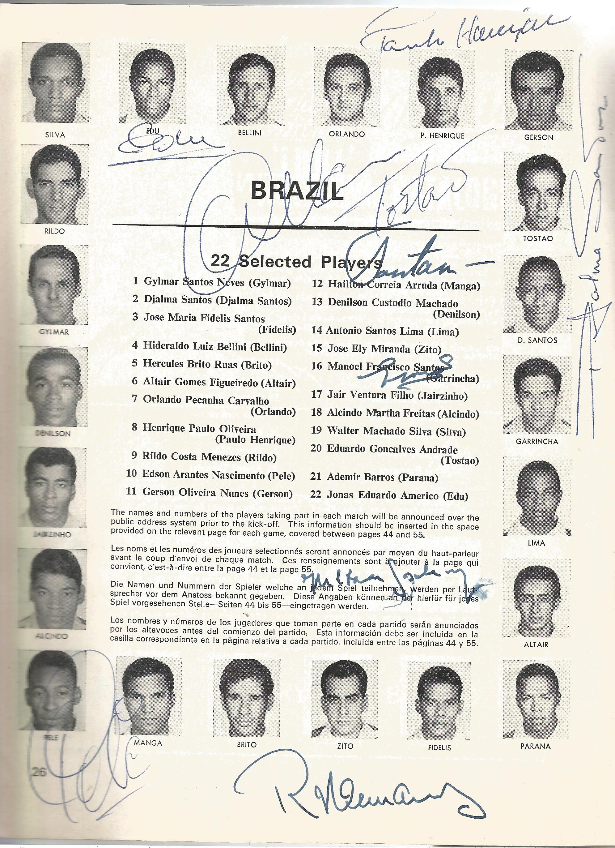 World Cup 1966 original Finals brochure includes inside signatures from 18 of the victorious England - Image 3 of 7