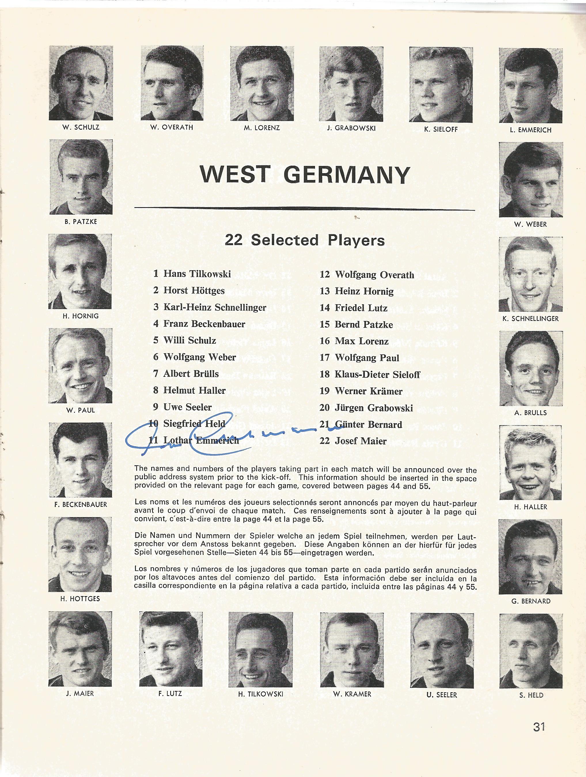 World Cup 1966 original Finals brochure includes inside signatures from 18 of the victorious England - Image 5 of 7