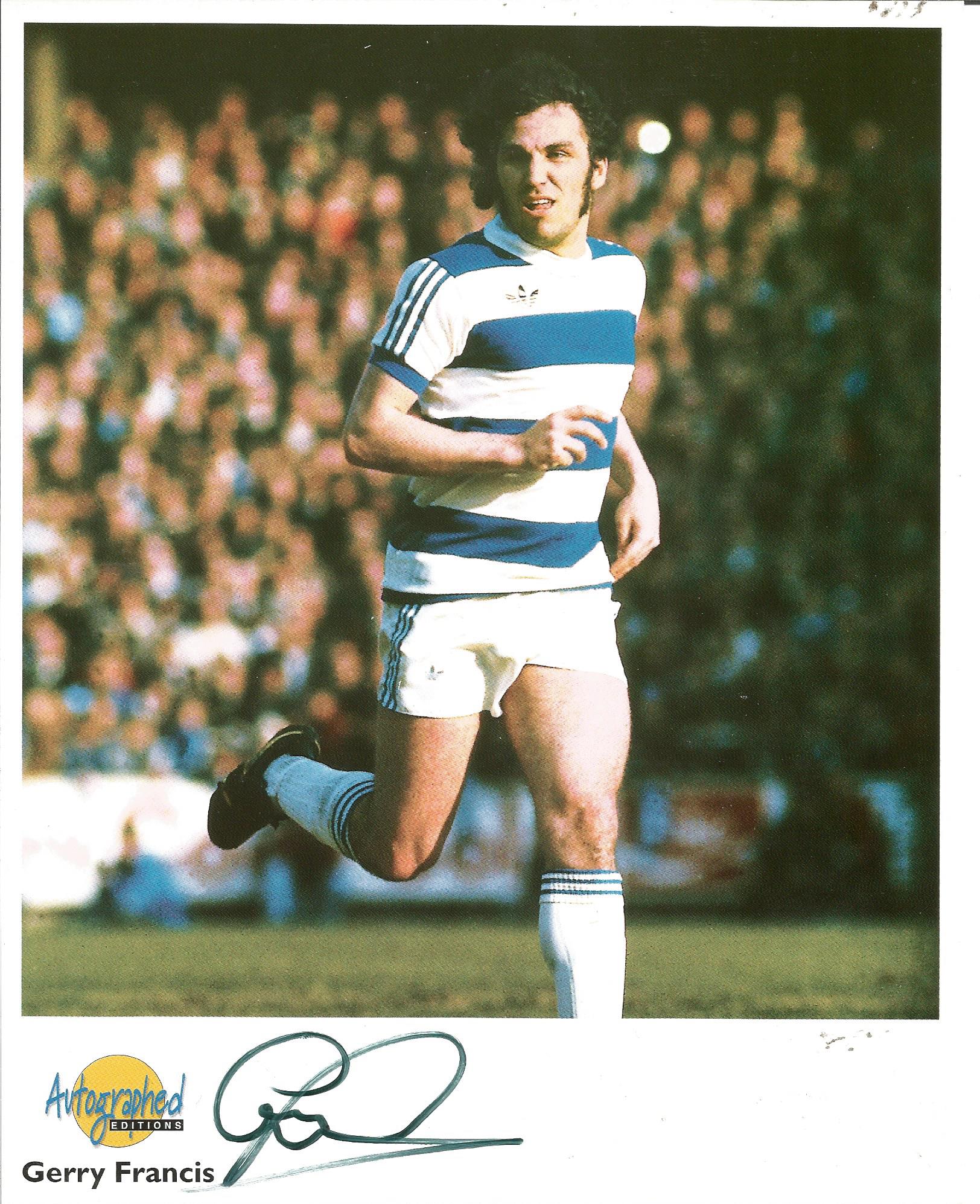 Gerry Francis signed 10x8 colour Autographed football photo. Good Condition. All signed pieces