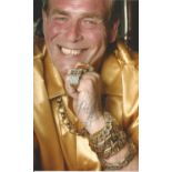 Bobby George signed 8x6 colour Darts photo. Good Condition. All signed pieces come with a