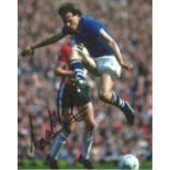 Andy Gray signed 10x8 colour football photo pictured in action for Everton. Good Condition. All