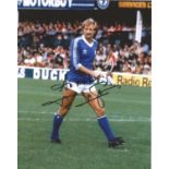 Frank Worthington signed 10x8 colour football photo pictured in action for Birmingham City. Good