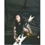 Matt Heafey Trivium signed authentic 10x8 colour photo. Good Condition. All signed pieces come