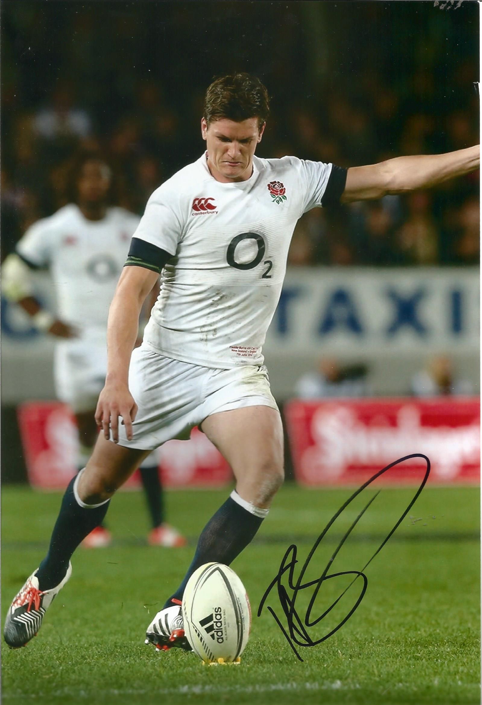 Freddie Burns Rugby signed 12x8 colour photo. Good Condition. All signed pieces come with a