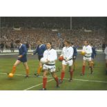 Graham Williams signed 8x12 colour football photo pictured leading West Brom out before the win