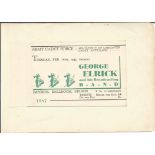 George Elrick signed on reverse of ticket to his 1943 performance.(29 December 1903 - 15 December