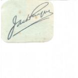 Jack Payne small signature piece. (22 August 1899 - 4 December 1969) was a British dance music