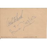 Webster Booth and Anne Zeigler signed album page. Good Condition. All signed pieces come with a