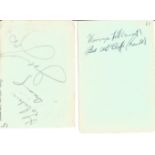 Joe Loss and his Orchestra signed on six album pages with 10x8 vintage portrait photo unsigned,