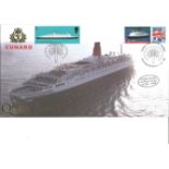 Final Voyage QEII 2008 Internetstamps cover, carried on board. Good Condition. All signed pieces
