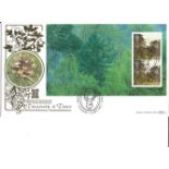 Prestige Booklet Treasury of Trees (192) Benham Gold Cover PM Glasgow 18 Sept 2000 limited edition