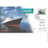 Last Transatlantic Service QEII 2004 Internetstamps cover, carried on board. Good Condition. All