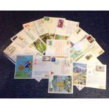 RAF Flown FDC collection 14 Escaping Society covers 13 signed, dating back to the early seventies