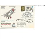 Spitfire Test pilot Jeffrey Quill signed RAF Hartland point flown cover. Good condition. Good