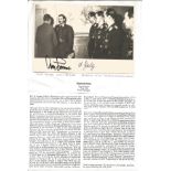 World War Two General Adolf Galland and Dietrich Peltz signed 7x5 b/w photo. Adolf Josef Ferdinand