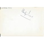 Sir Stanley Rous signed album page. Head of FIFA during the 1966 world cup. Good Condition. All