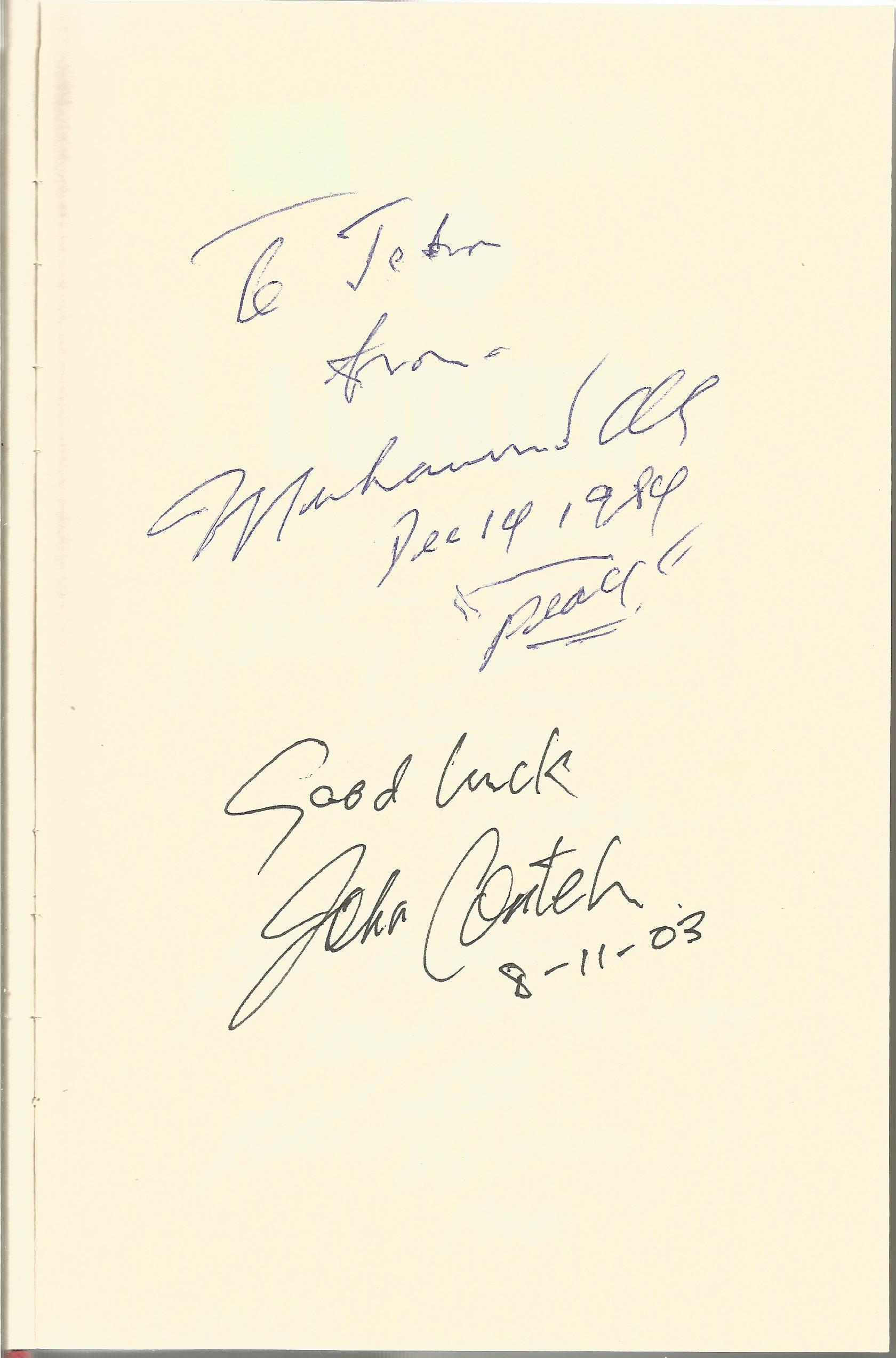 John Conteh hardback book titled I, Conteh signed inside by Muhammad Ali, John Conteh and Bob