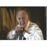Donald Sinden signed 7x5 colour photo. Dedicated. Good Condition. All signed pieces come with a