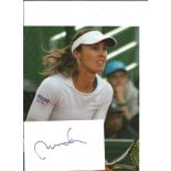 Martina Hingis signed white card with 10x8 colour photo. Good Condition. All signed pieces come with