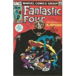 Stan Lee, Jack Kirby and one other signed Fantastic Four comic. Signed on front cover. Good