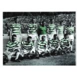 Football Autographed Celtic Photo, A Superb Image Depicting Celtic Players Posing For A Team Photo