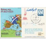 WW2 resistance leaders multiple signed cover. Retour Aux Pyrenees 30e Anniversaire Du Reseau