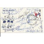 Football England Winners World Cup 1966 FDC signed by England squad Members John Connelly, Jimmy