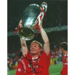 David May Signed Manchester United European Cup 8x10 Photo. Good Condition. All signed pieces come