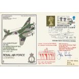 WW2 top night fighter ace signed cover. Royal Air Force Leeming 30th Anniversary of the Introduction