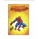 Stan Lee signed 16x12 colour Amazing Spider-man poster. Mounted. Good Condition. All signed pieces