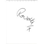 Rowetta signed large album page. Suitable for mounting with photo. Good Condition. All signed pieces