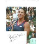 Jennifer Capriati signed white card with 10x8 colour photo. Good Condition. All signed pieces come