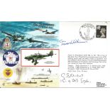 WW2 Battle of Britain pilot G Stevens 151 Sqn signed 50th ann BOB cover RAFA3 The Skirmishing, flown