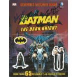 Adam West and Burt Ward signed Batman - the Dark knight ultimate sticker book. Signed on front